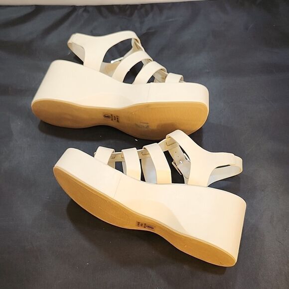 BRAND NEW SODA KARBIE-S WEDGE OPEN TOE MULTI-STRAP PLATFORM SANDALS G1 - Picture 9 of 16